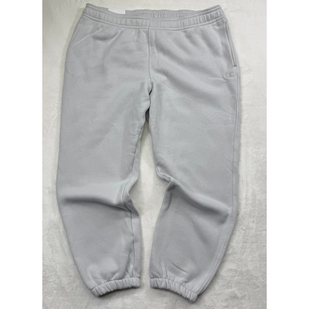 Champion Mens Powerblend Fleece Jogger Sweatpants Light Gray Heather XL